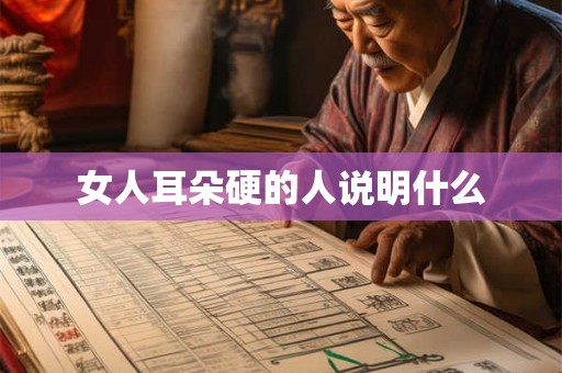 女人耳朵硬的人说明什么 女人耳朵硬的人说明什么