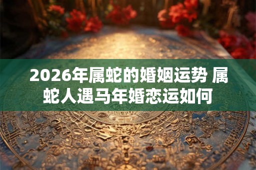 2026年属蛇的婚姻运势 属蛇人遇马年婚恋运如何