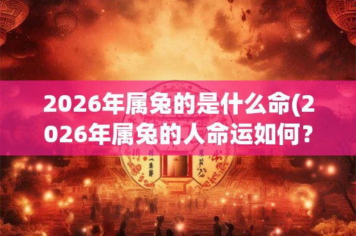 2026年属兔的是什么命(2026年属兔的人命运如何？)