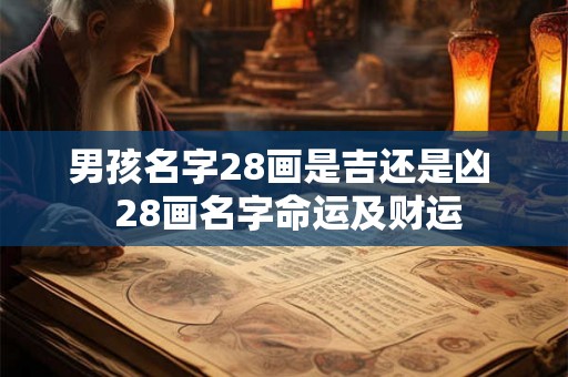 男孩名字28画是吉还是凶  28画名字命运及财运