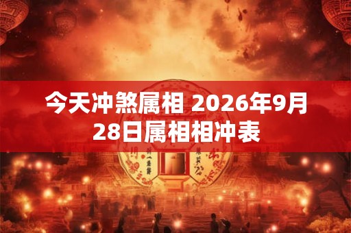 今天冲煞属相 2026年9月28日属相相冲表