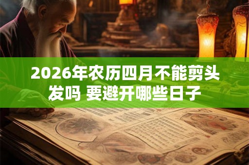 2026年农历四月不能剪头发吗 要避开哪些日子 2026年农历四月不能剪头发吗 要避开哪些日子