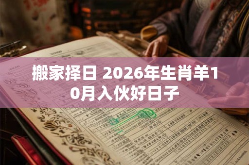 搬家择日 2026年生肖羊10月入伙好日子