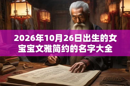 2026年10月26日出生的女宝宝文雅简约的名字大全