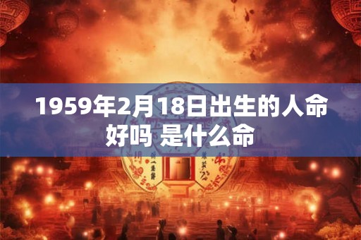 1959年2月18日出生的人命好吗 是什么命