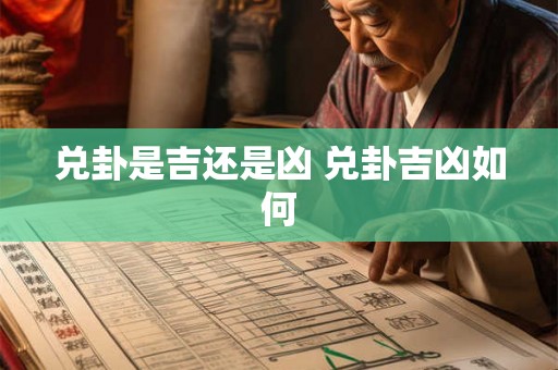 兑卦是吉还是凶 兑卦吉凶如何