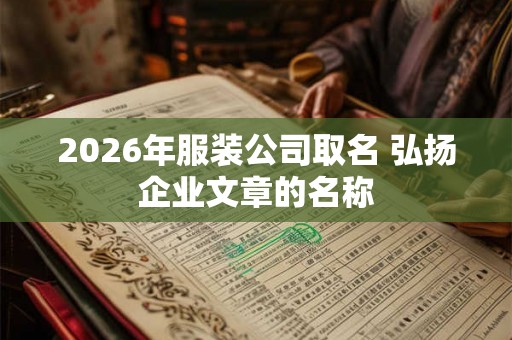 2026年服装公司取名 弘扬企业文章的名称