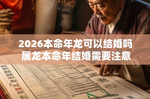 2026本命年龙可以结婚吗 属龙本命年结婚需要注意什么