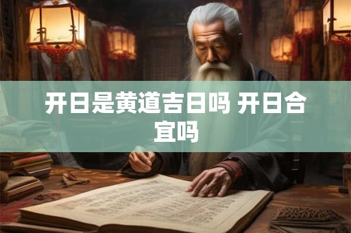 开日是黄道吉日吗 开日合宜吗