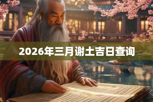 2026年三月谢土吉日查询