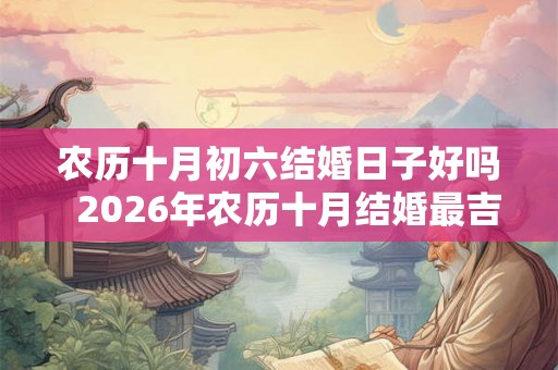 农历十月初六结婚日子好吗 2026年农历十月结婚最吉利的日子 农历十月初六结婚日子好吗 2026年农历十月结婚最吉利的日子