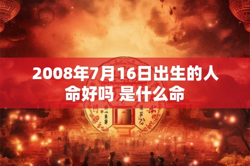 2008年7月16日出生的人命好吗 是什么命