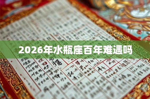 2026年水瓶座百年难遇吗 2026年水瓶座百年难遇吗