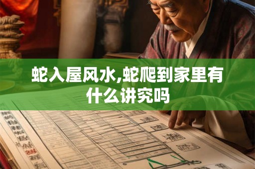 蛇入屋风水,蛇爬到家里有什么讲究吗