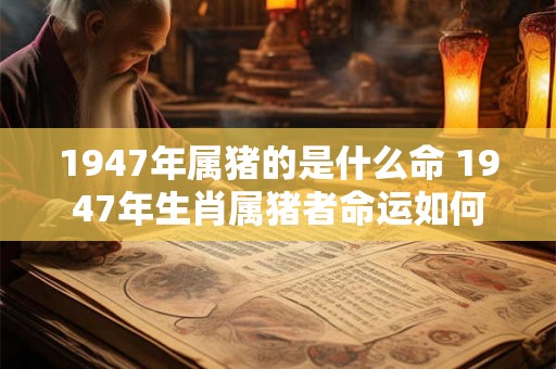 1947年属猪的是什么命 1947年生肖属猪者命运如何