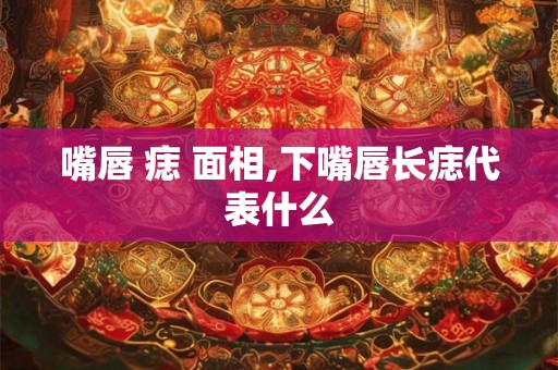 嘴唇 痣 面相,下嘴唇长痣代表什么