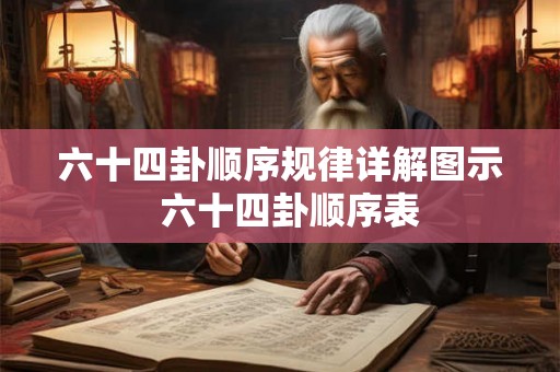 六十四卦顺序规律详解图示 六十四卦顺序表 六十四卦顺序规律详解图示 六十四卦顺序表