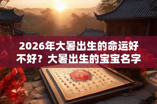 2026年大暑出生的命运好不好？大暑出生的宝宝名字