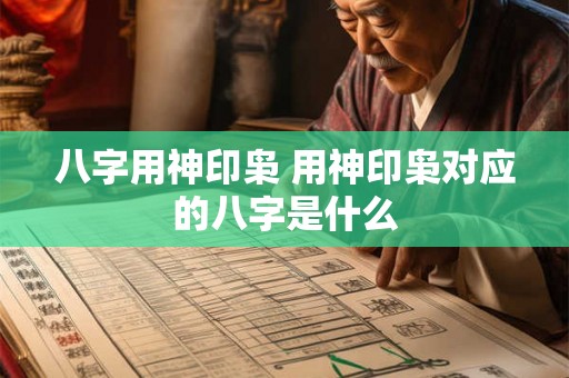 八字用神印枭 用神印枭对应的八字是什么