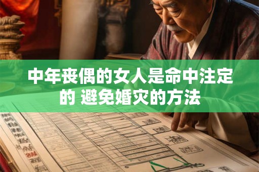 中年丧偶的女人是命中注定的 避免婚灾的方法