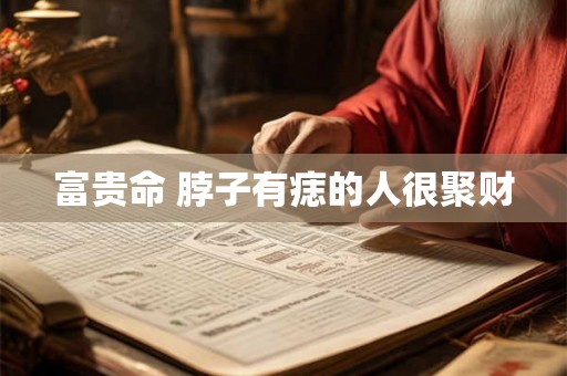 富贵命 脖子有痣的人很聚财