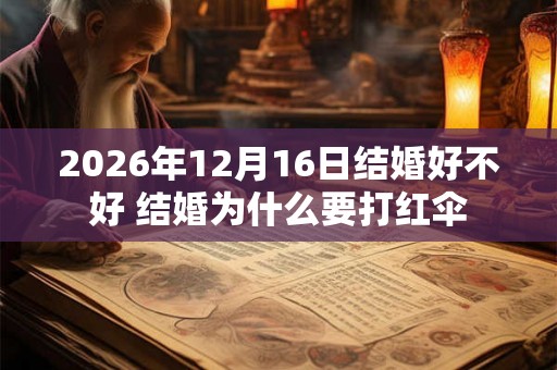 2026年12月16日结婚好不好 结婚为什么要打红伞 2026年12月16日结婚好不好 结婚为什么要打红伞