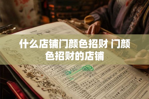什么店铺门颜色招财 门颜色招财的店铺