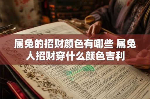属兔的招财颜色有哪些 属兔人招财穿什么颜色吉利