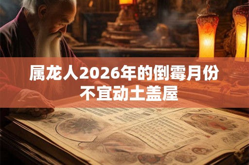 属龙人2026年的倒霉月份 不宜动土盖屋 属龙人2026年的倒霉月份 不宜动土盖屋
