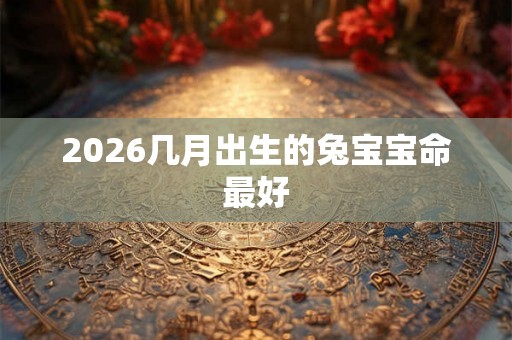 2026几月出生的兔宝宝命最好