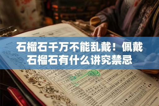 石榴石千万不能乱戴！佩戴石榴石有什么讲究禁忌