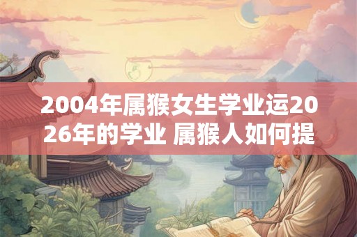 2004年属猴女生学业运2026年的学业 属猴人如何提高学业