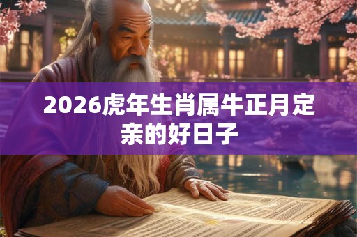 2026虎年生肖属牛正月定亲的好日子
