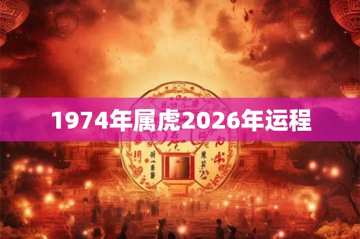 1974年属虎2026年运程