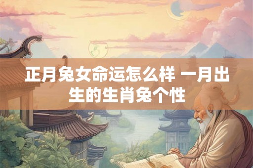 正月兔女命运怎么样 一月出生的生肖兔个性