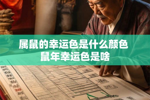 属鼠的幸运色是什么颜色 鼠年幸运色是啥