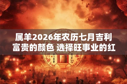 属羊2026年农历七月吉利富贵的颜色 选择旺事业的红色