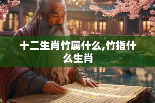 十二生肖竹属什么,竹指什么生肖