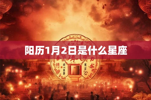 阳历1月2日是什么星座