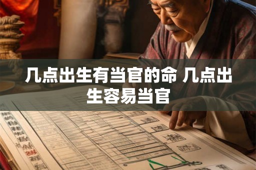 几点出生有当官的命 几点出生容易当官