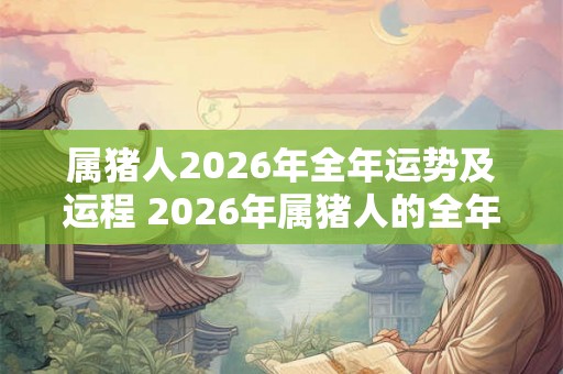属猪人2026年全年运势及运程 2026年属猪人的全年运势