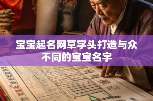 宝宝起名网草字头打造与众不同的宝宝名字
