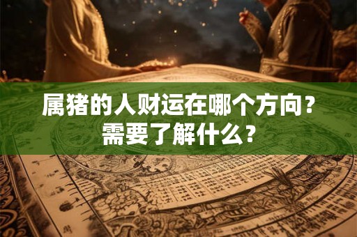 属猪的人财运在哪个方向？需要了解什么？
