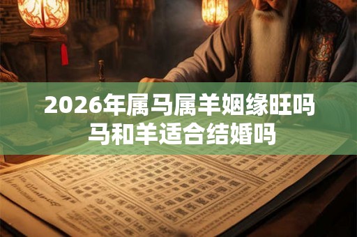 2026年属马属羊姻缘旺吗 马和羊适合结婚吗 2026年属马属羊姻缘旺吗 马和羊适合结婚吗