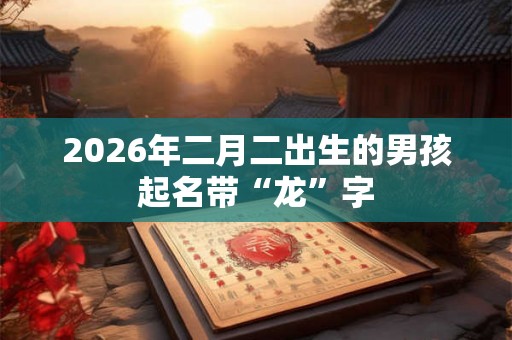 2026年二月二出生的男孩起名带“龙”字 2026年二月二出生的男孩起名带“龙”字