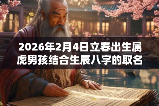 2026年2月4日立春出生属虎男孩结合生辰八字的取名宝典