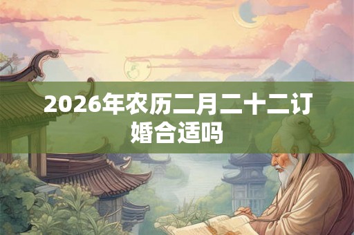 2026年农历二月二十二订婚合适吗 2026年农历二月二十二订婚合适吗