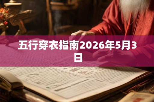 五行穿衣指南2026年5月3日