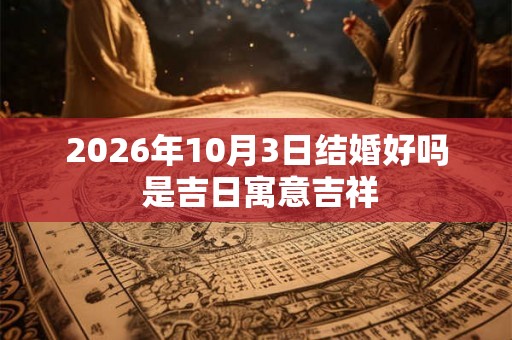2026年10月3日结婚好吗 是吉日寓意吉祥 2026年10月3日结婚好吗 是吉日寓意吉祥