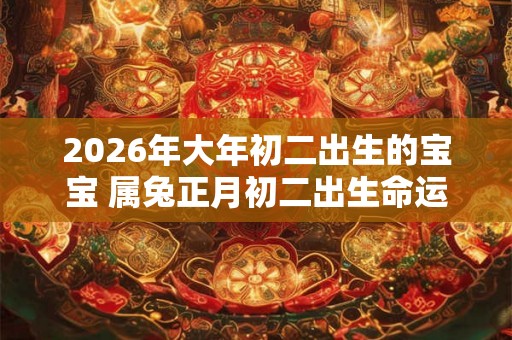 2026年大年初二出生的宝宝 属兔正月初二出生命运